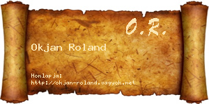 Okjan Roland névjegykártya